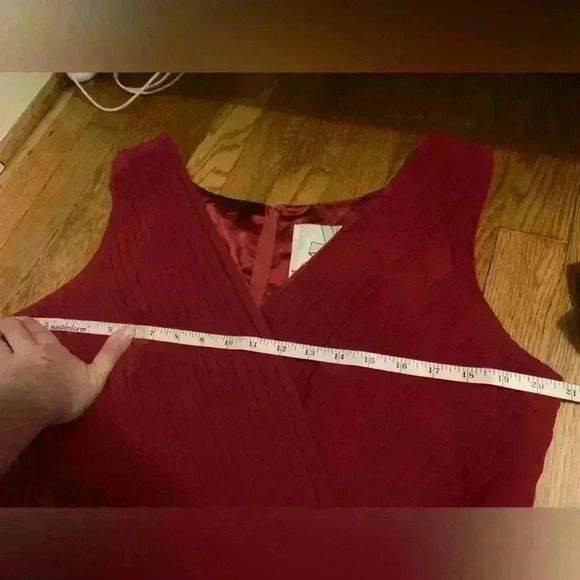 ModCloth Geode Red Pleated Dress, Womens Size XL - Picture 15 of 15